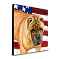 thumbnail image 1 of 8 x 8 x 0.625 in. Shar Pei Patriotic Artwork Panel Wall Decor, 1 of 1