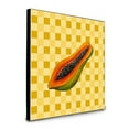 thumbnail image 1 of 8 x 8 x 0.625 in. Sliced Papaya on Basketweave Artwork Panel Wall Decor, 1 of 1
