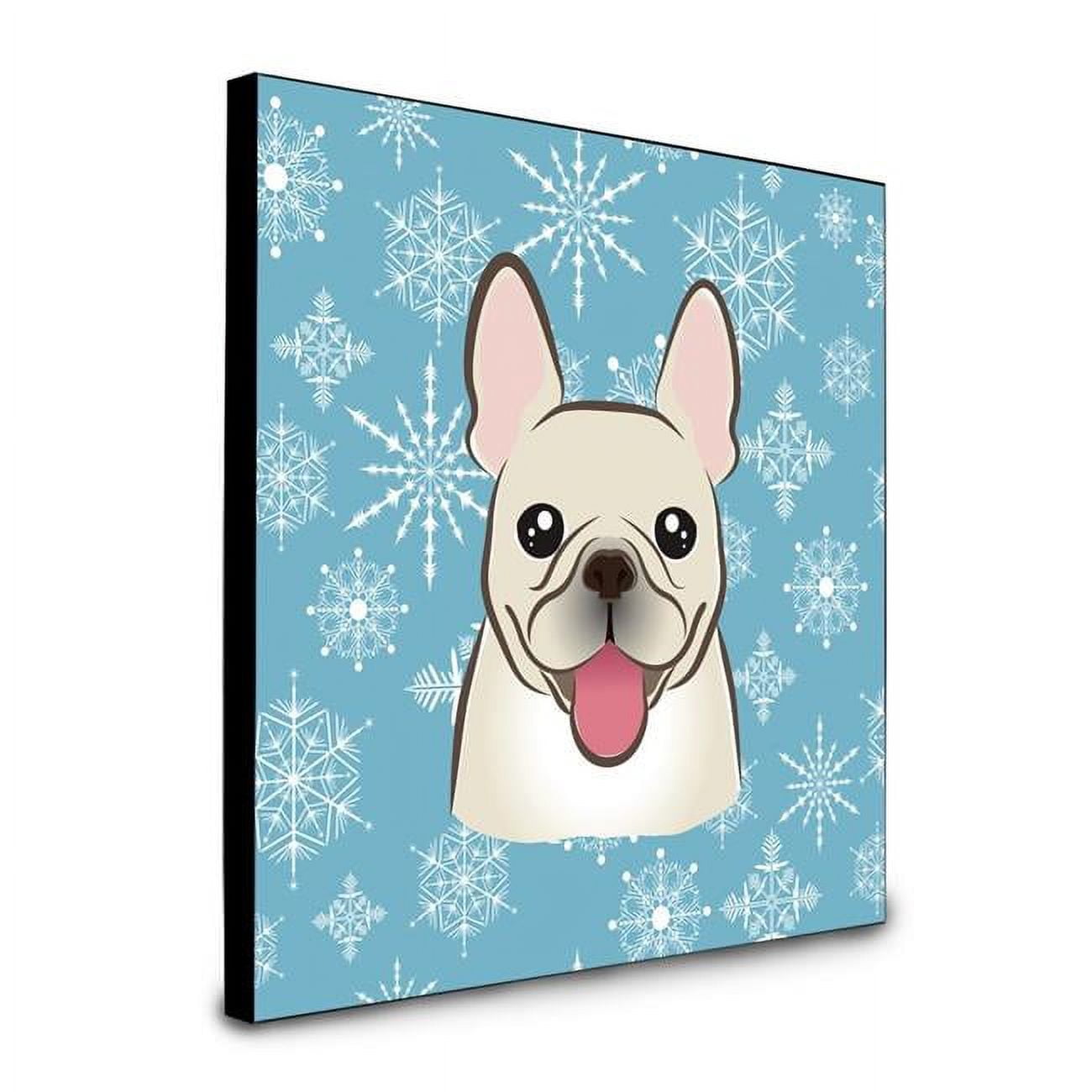 8 x 8 x 0.625 in. Snowflake French Bulldog Artwork Panel Wall Decor ...