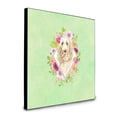 thumbnail image 1 of 8 x 8 x 0.625 in. Spinone Italiano Green Flowers Artwork Panel Wall Decor, 1 of 1