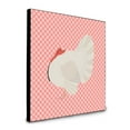 thumbnail image 1 of 8 x 8 x 0.625 in. White Holland Turkey Pink Check Artwork Panel Wall Decor, 1 of 1