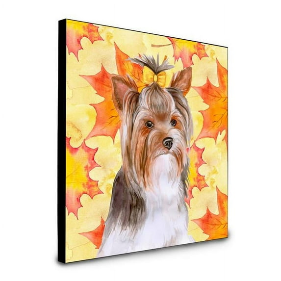 8 x 8 x 0.625 in. Yorkshire Terrier No.2 Fall Artwork Panel Wall Decor