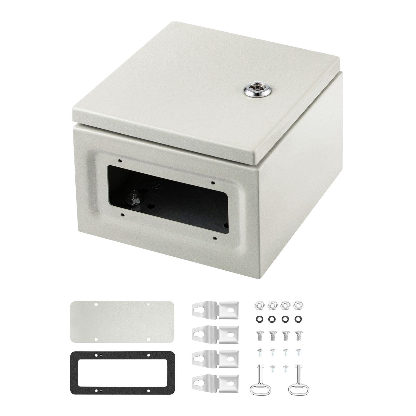 8 x 8 x 6 in NEMA Outdoor Electrical Enclosure Box, Detachable, NEMA Metal Case, IP66 Waterproof Grade, Reinforced Lock & Hinge, Safer routing, cleaner installation, and dependable power management