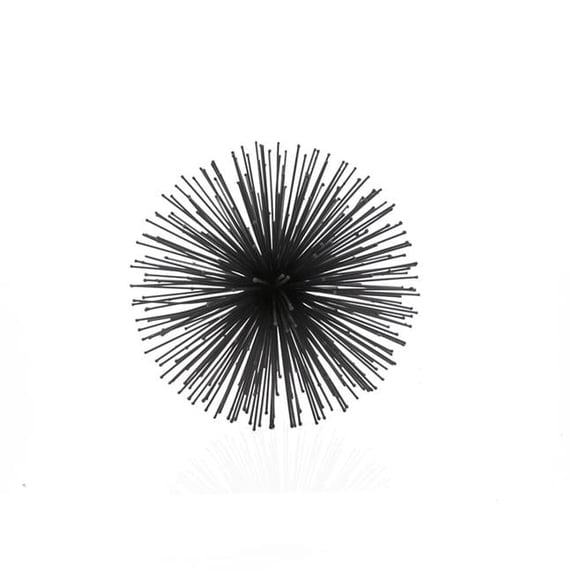 8 x 8 x 8 in. Black Metal Spiky Sphere