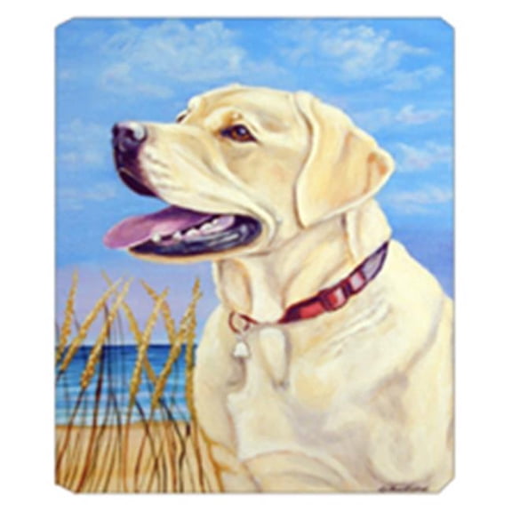 8 x 9.5 in. Yellow Labrador at the Beach Mouse Pad, Hot Pad Or Trivet