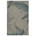 thumbnail image 1 of 8â€™ x 9â€™ Gray Palm Leaves Indoor Outdoor Area Rug, 1 of 9