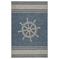 thumbnail image 1 of 8â€™ x 9â€™ Navy Ship Helm Indoor Outdoor Area Rug, 1 of 9
