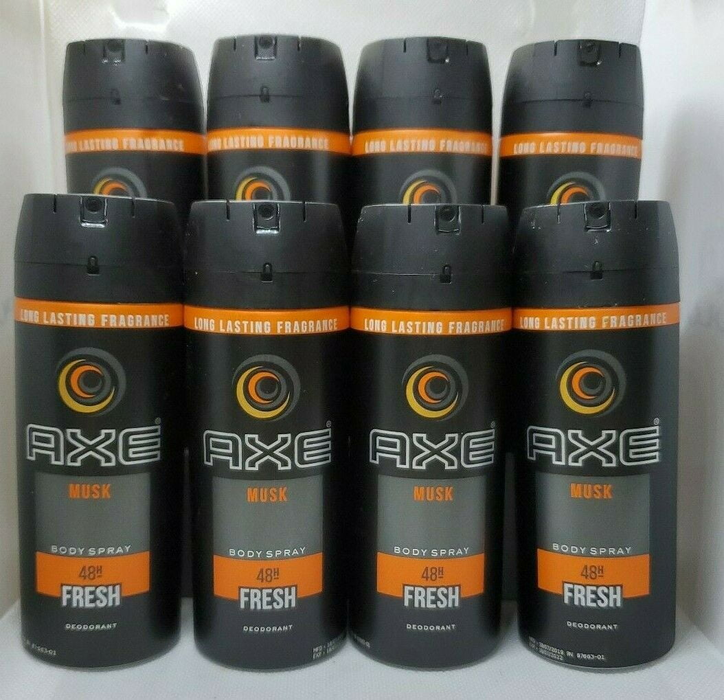 Lot of Axe Musk Deodorant Body Spray for Men, 150ml oz