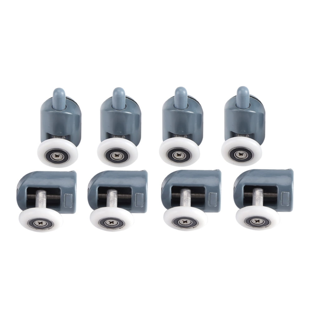 8 x Twin Bottom Top Shower Door Rollers Pulleys Wheels Runners Bathroom