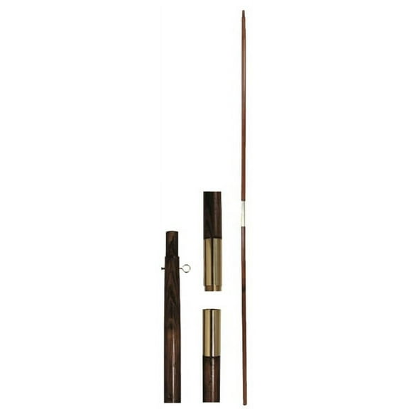 8'x1-1/4" OAK POLE W/BRASS JOINT - INDOOR AND PARADE FLAGPOLE