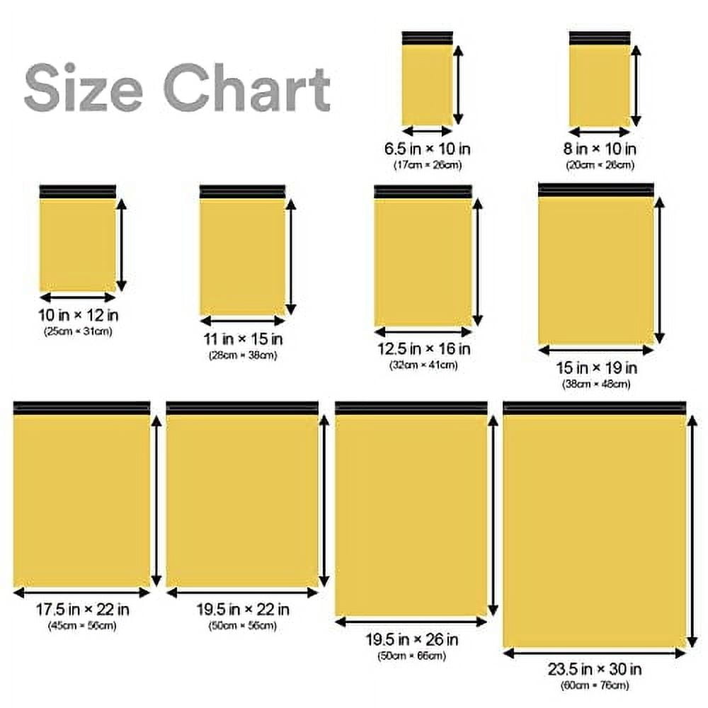 8"x10" (20cm x 26cm) 400pcs Yellow Poly Bag Mailers Plastic Packaging Mailing Shipping Bag Waterproof and Tear-Proof Strong Self Adhesive Multipurpose Envelope Small Medium Large
