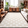 thumbnail image 1 of 8'x10' Area Rugs, Beige White Polka Dots Indoor Outdoor Area Rug for Living Room Bedroom, Modern Abstract Art Rustic Washable Bathroom Rugs Kitchen Floor Carpet Mats Home Decor Aesthetic, 1 of 8
