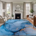 thumbnail image 1 of 8'x10' Area Rugs, Blue Marble Indoor Outdoor Area Rug for Living Room Bedroom, Modern Abstract Ombre Marble Ink Painting Washable Bathroom Rugs Kitchen Floor Carpet Mats Home Decor Aesthetic, 1 of 8