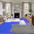 thumbnail image 1 of 8'x10' Area Rugs, Blue Purple Gray Indoor Outdoor Area Rug for Living Room Bedroom, Abstract Geometric Oil Painted Contemporary Washable Bathroom Rugs Kitchen Floor Carpet Mats Home Decor Aesthetic, 1 of 8