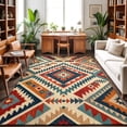 thumbnail image 1 of 8'x10' Area Rugs, Boho Western Indoor Outdoor Area Rug for Living Room Bedroom, Farmhouse Modern Abstract Rustic Geometric Washable Bathroom Rugs Kitchen Floor Carpet Mats Home Decor Aesthetic, 1 of 8
