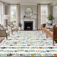 thumbnail image 1 of 8'x10' Area Rugs, Christmas Indoor Outdoor Area Rug for Living Room Bedroom, Green Botanical Xmas Balls Star Washable Bathroom Rugs Kitchen Floor Carpet Mats Home Decor Aesthetic, 1 of 8