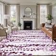 thumbnail image 1 of 8'x10' Area Rugs, Purple Weeping Eucalyptus Indoor Outdoor Area Rug for Living Room Bedroom, Spring Summer Farmhouse Leaves Washable Bathroom Rugs Kitchen Floor Carpet Mats Home Decor Aesthetic, 1 of 8