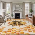 thumbnail image 1 of 8'x10' Area Rugs, Spring Honey Bee Indoor Outdoor Area Rug for Living Room Bedroom, Watercolor Bee Farmhouse Washable Bathroom Rugs Kitchen Floor Carpet Mats Home Decor Aesthetic, 1 of 8
