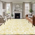 thumbnail image 1 of 8'x10' Area Rugs, Yellow Botanical Indoor Outdoor Area Rug for Living Room Bedroom, Watercolor Rustic Tree Abstract Washable Bathroom Rugs Kitchen Floor Carpet Mats Home Decor Aesthetic, 1 of 8