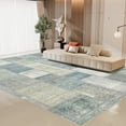 thumbnail image 1 of 8'x10' Area Rugs for Living Room Modern Rug Soft Low Pile Non Slip Carpet Machine Washable Indoor Rug for Bedroom Dining Room, Blue, 1 of 7