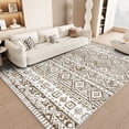 thumbnail image 1 of Cozylore 8'x10' Area Rugs for Living Room Modern Rug Soft Low Pile Non Slip Carpet Machine Washable Indoor Rug for Bedroom Dining Room, Brown, 1 of 6