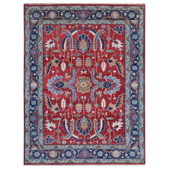 8'x10' Beige Pure Wool Hand Knotted Traditional Design Oriental Rug_11