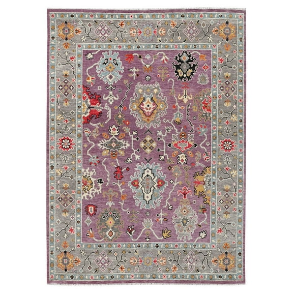 8'x10' Beige Pure Wool Hand Knotted Traditional Design Oriental Rug_22