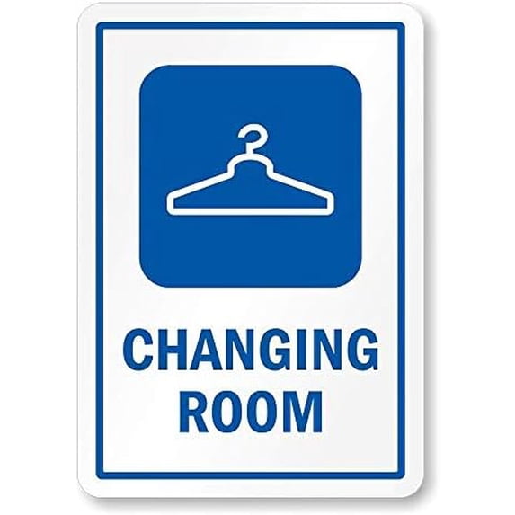 8''x12''Changing Room Metal Tin Sign Industrial Sign Safety Sign Street ...