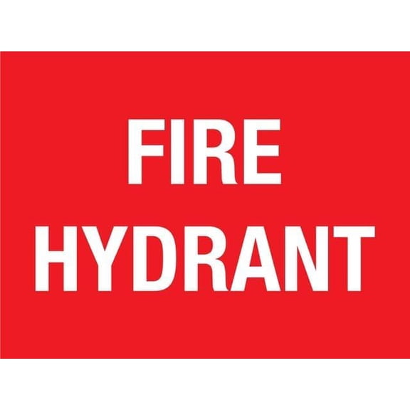 8"x12" Rust-Free Aluminum Sign - Fire Hydrant | Indoor & Outdoor Use for Fence Yard