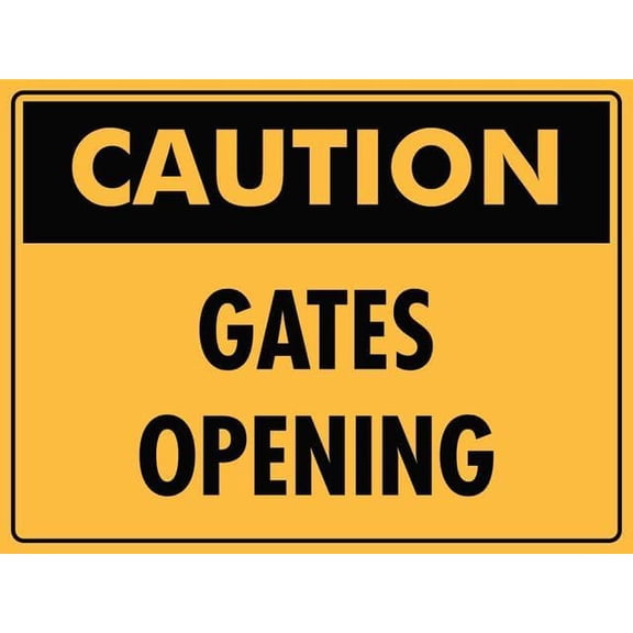 8"x12" Tin Metal Sign - Caution Gates Opening - Decorative Wall Art for Home, Farmhouse, Bar, Cafe, Yard