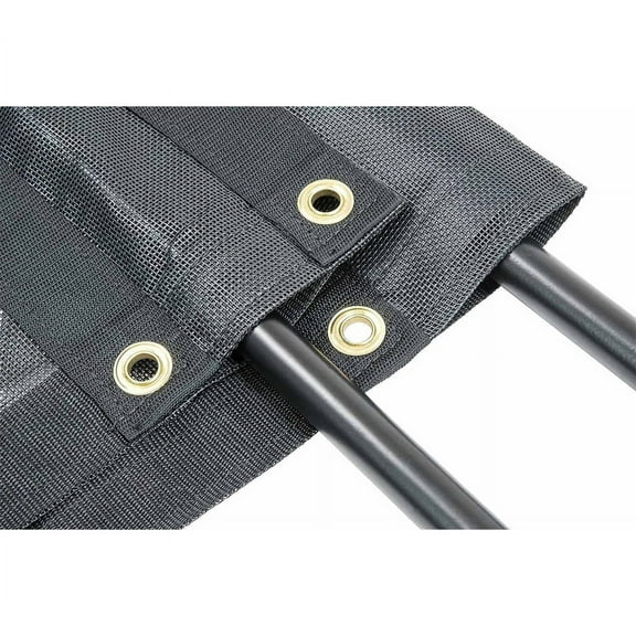 8'x14' Dump Truck Mesh Tarp with 5 Inch 18Oz Double Pocket & Grommets - Vinyl Coated Dump Trailer Tarp to Prevent Load Spillage During Transportation