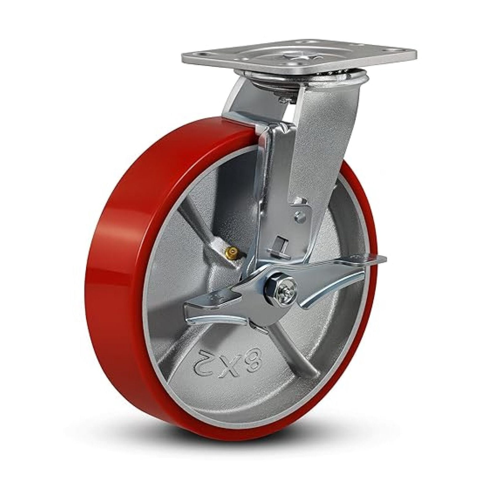 8"x2" Industrial Casters- Heavy Duty casters,Polyurethane Casters Wheel ...