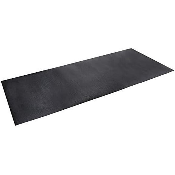 8'x3' High Density Treadmill Mat, Black, Exercise Mat, Cycling, Elliptical, Heavy, Sturdy, Folding, Pilates, Equipment, Bicycle, Absorb, Exercise, Roll Up, Water Resistant, Easy Clean