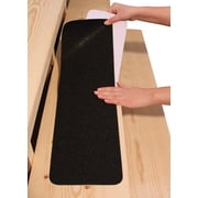 8”x30” Stair Treads Non-Slip Outdoor Tape – (10-Pack) Black Anti-Slip Strips