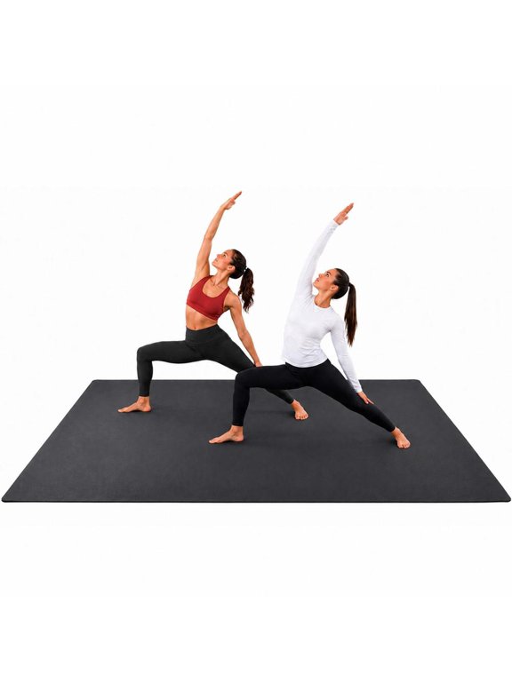 8'x6' (7mm) Thick Workout Mat, High-Density Non-Slip Gym Flooring for Cardio Yoga and Weight Training, Shoe-Friendly Durable Exercise Pad for Home Fitness