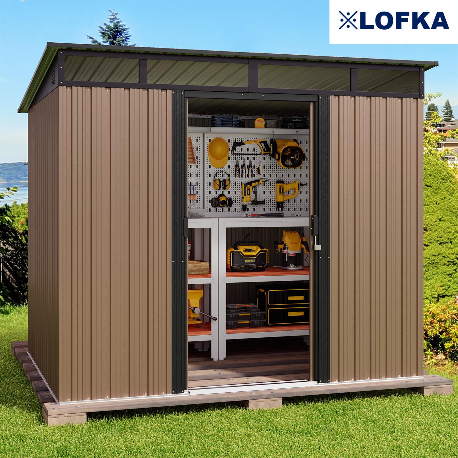 8-x6-metel-shed-lofka-outdoor-storage-shed-w-sliding-doors-light