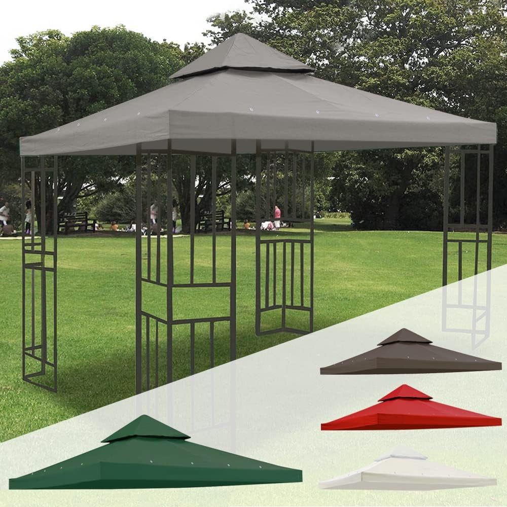 8'x8' Canopy Replacement top for 2 Tier Gazebo Canopy Replacement Cover UV30 for Outdoor Patio