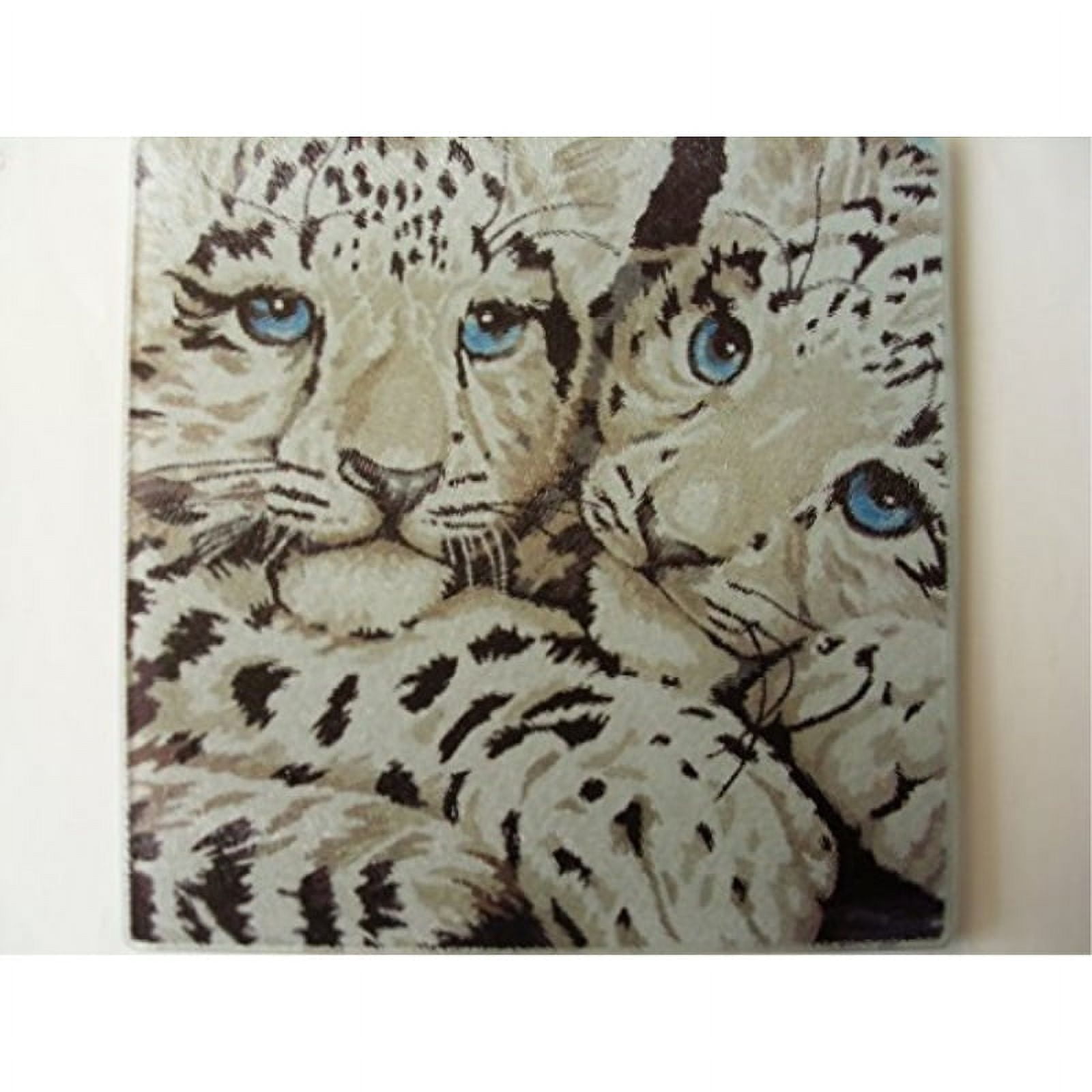8"x8" Leopard Print Tempered Glass Cutting Board