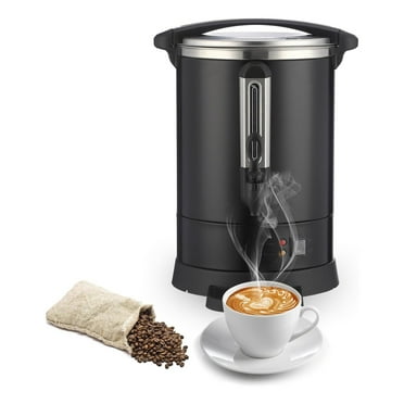 80/100/120 Cups Coffee Urn, 12/14/18L Double Wall Commerical Coffee Maker, Stainless Steel Hot Water Urn, Large Coffee Maker for Buffet Catering, meeting, wedding