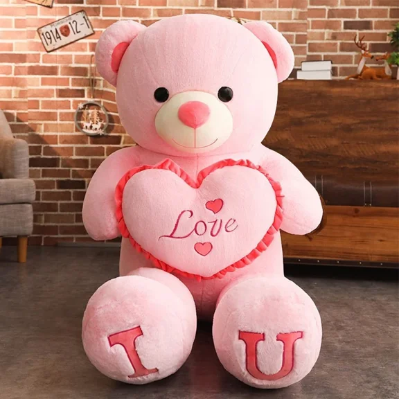 80/100Cm Big LOVE Plush Toy Bear Giant Stuffed Animals Birthday Gifts Soft Pillow Dolls Grilfriend Girls Wife kids Children