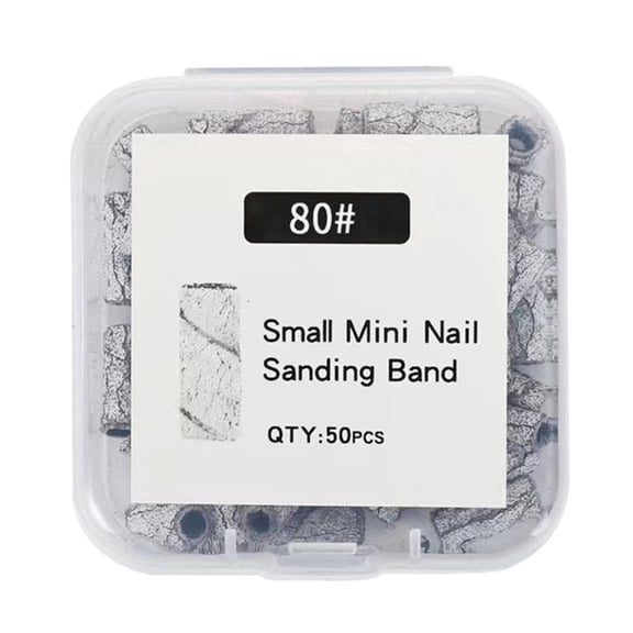 80/120/150/180/240Grit Nail Machine Nail Drill Bits Sanding Bands Set for Nail Drill File Acrylic Nails Gel Removing