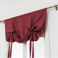thumbnail image 1 of 80*120 Red Curtains/ 1PC Roman Curtain Beige Tie Up Curtains For Kids Room Small Windows Thermal Insulated Window Shades For Bathroom Kitchen Rod Pocket (30 X 46 Inches Long), 1 of 5