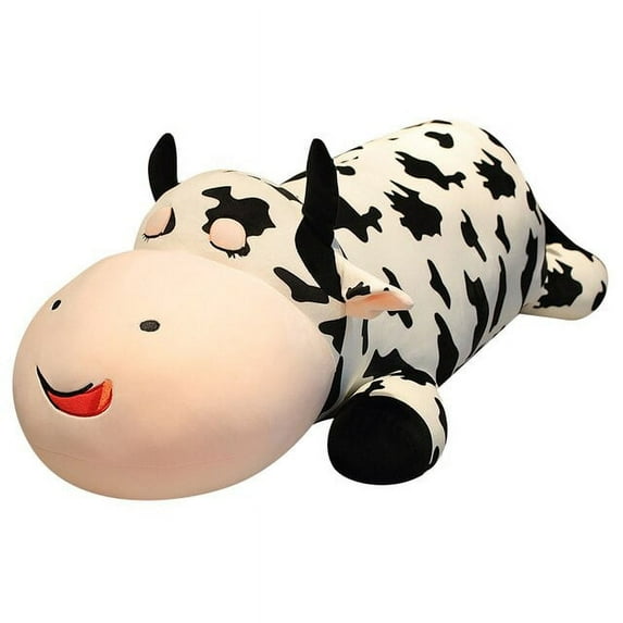 80-120cm Giant Lying Cow Plush Pillow Soft Stuffed Animal Cattle Plush Toys for Children Kawaii Baby Doll Girls Birthday Gift