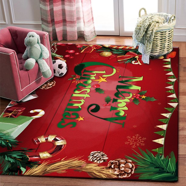 80*160cm Christmas Kitchen Floor Mat Bedroom Living Room Long Bedside
