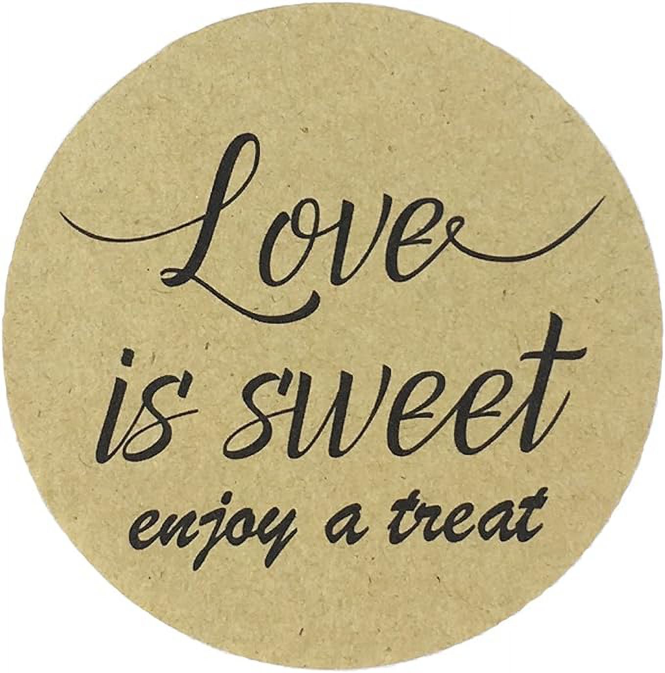 802" Kraft Love is Sweet Stickers, Wedding Favor Labels, Have a Treat Sticker