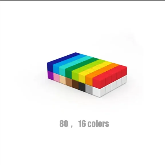 80-240pcs/set Pixel Building Blocks Designer Rainbow Cube Colorful Connection Block DIY Model Children Toys Gifts for Kids