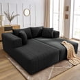 thumbnail image 1 of 80.3" Oversized Double Lounge Chaise, Boneless Lounge Sofa Bed with 4 Pillows Cloud Loveseat Sleeper Couch for Indoor Living Room, 1 of 9