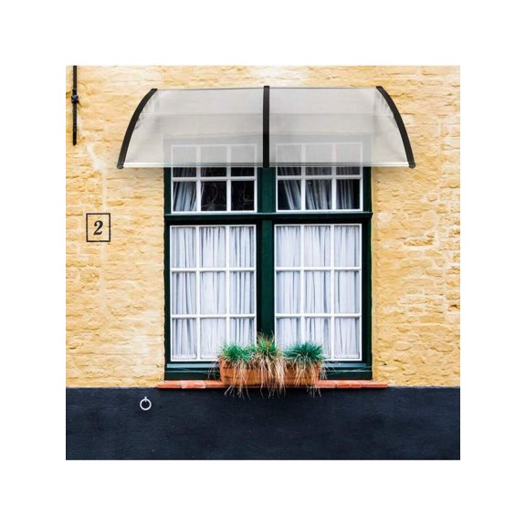 80*40" Household Application Door & Window Rain Cover Eaves Black Holder