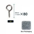 thumbnail image 1 of 80-490 PCS Silver Eye Hooks Screw Metal 0.67 inches-1.1 inches Hook and Eye Small Eyelet Screws(0#-5#), 1 of 10