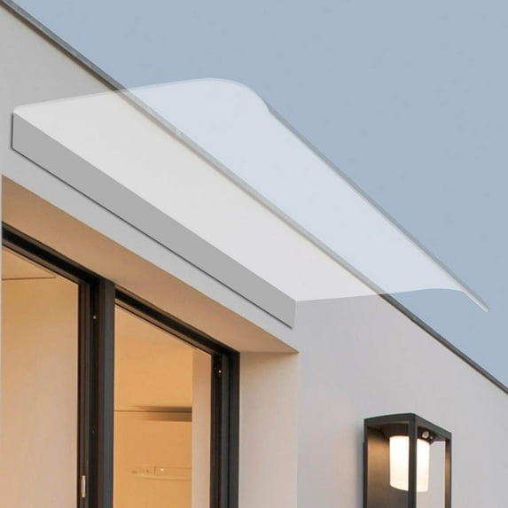 80*50cm Window Awning Canopy Clear Rain Shelter Outdoor Door Canopy Awning